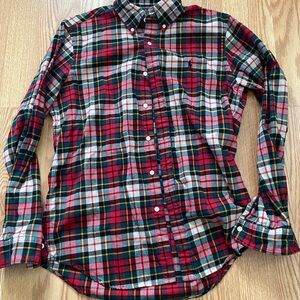 Ralph Lauren long sleeve plaid shirt (size medium)